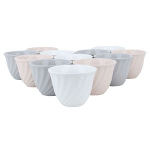 Al Saif Gallery porcelain coffee cups set, 12 pieces - multi-colored product image