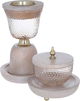 طقم مبخرة زجاج و علبة بخور السيف غاليري، 3 قطع - شفاف بني product image 2