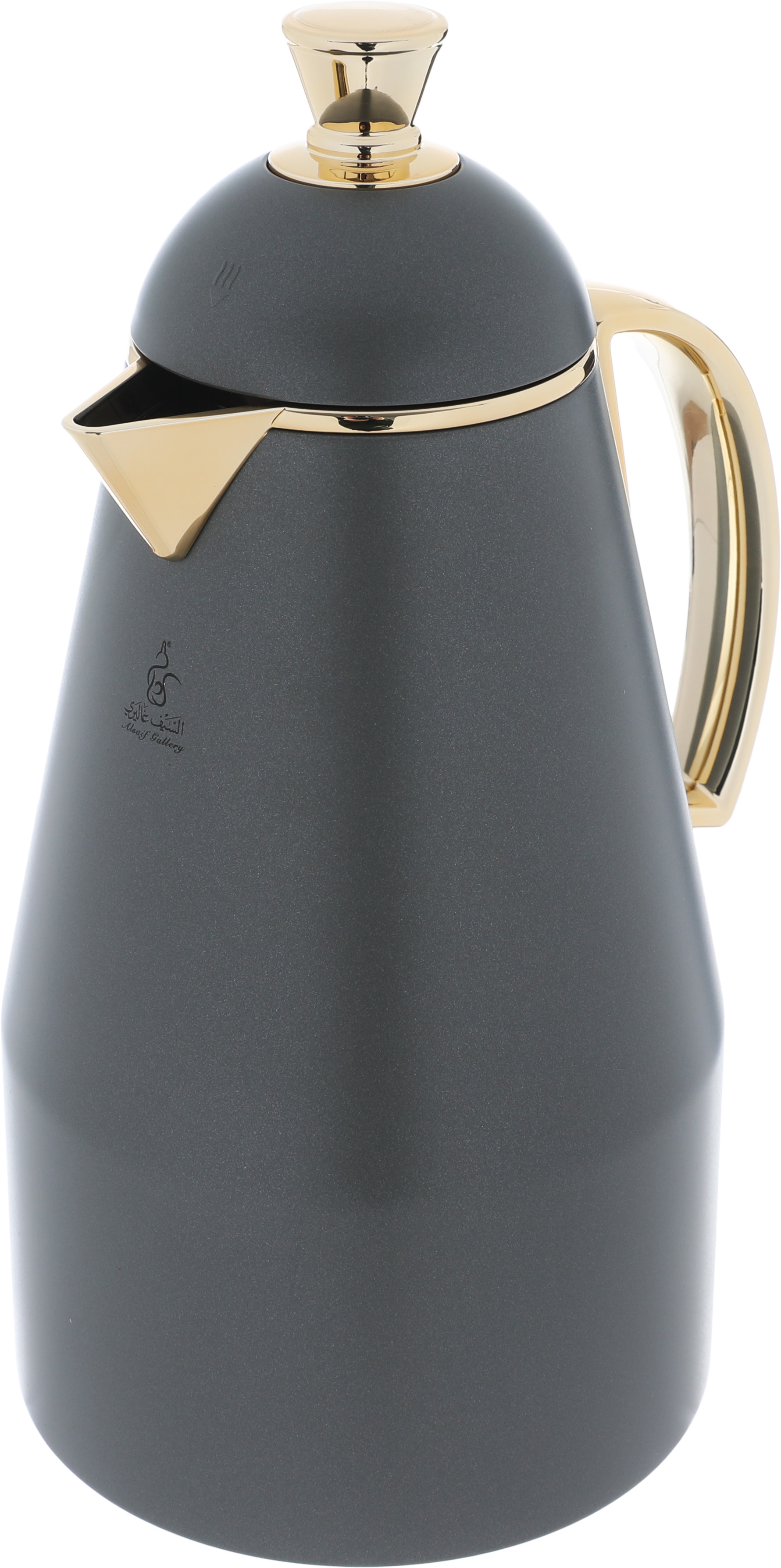 Al Saif Gallery Ruwayda thermos set, 1/0.75 litre, two pieces, thermal glass inner container, steel outer shell - gray product image 2