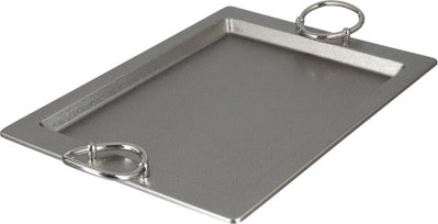 طقم صواني تقديم استيل الجهوري، 3 قطع - فضي product image 3