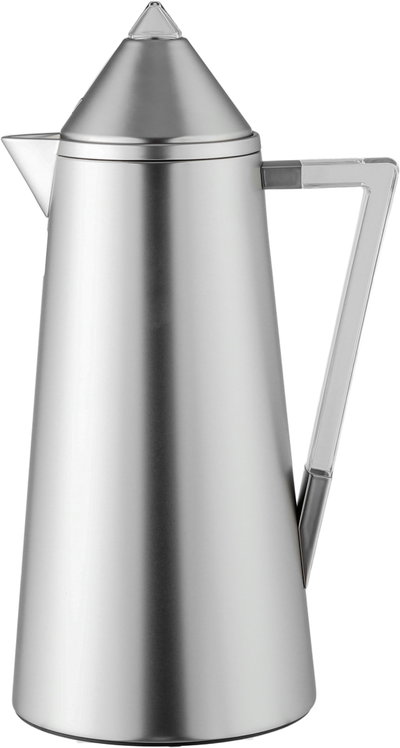 Al Saif Gallery Al Dana Thermos Set, 2 Pieces, 0.7/1 Liter, Glass Inner Material, Transparent Handle, Press Lid - Silver product image 3