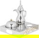 طقم ضيافة أستيل (دلة +تمرية +صحن نوا)السيف غاليري، 4 قطع، قاعدة - فضي product image 4