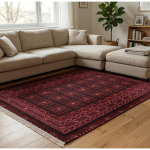 سجادة بوليستر سجادتي، 200×300 سم، نقشة همدان - أحمر product image