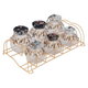طقم علب بهارات زجاج السيف غاليري، 7 قطع ، غطاء، بستاند ذهبي - ملون product image 3
