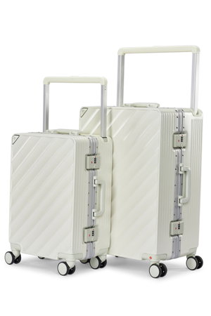 طقم شنط سفر بولي كربونات ليمرا، 2 مقاس، 4 عجلات، LMA-1901 - ابيض product image 2