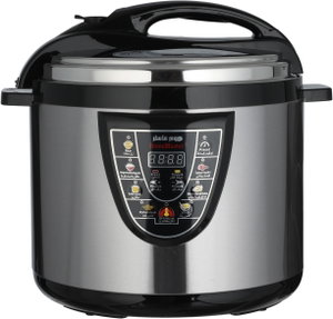 قدر ضغط كهربائي هوم ماستر، 1400 واط، 12 لتر، 7 برامج للطبخ، HM-772 - فضي اسود product image