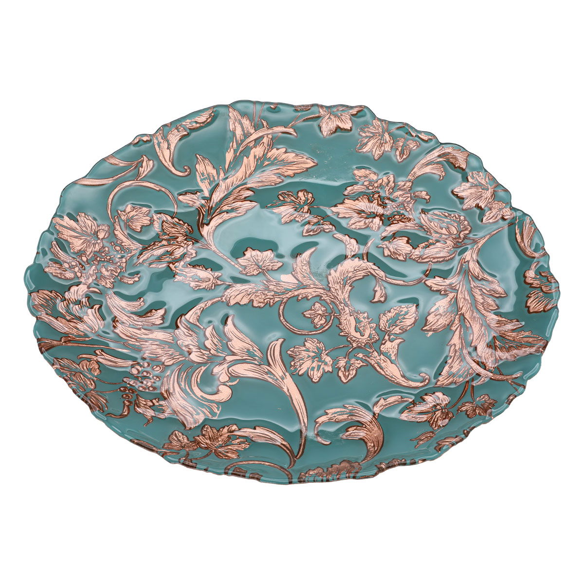 Al Saif Gallery Glass Serving Plate, 32X32X2.5 Cm - Turquoise product image 2