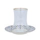 Al Saif Gallery glass canteens and porcelain plates set, 12 pieces - blue product image 2