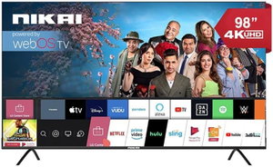 تلفزيون سمارت بدون اطار نيكاي، 98 بوصة، 4K، UHD، نظام ويب او اس، NIK100MEU4STN-A - اسود product image