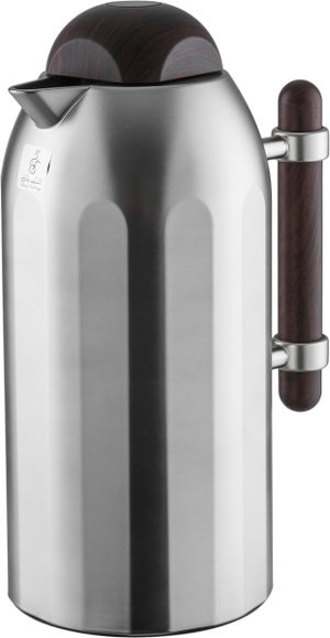 Al Saif Gallery Terhab Thermos Set, 21 Pieces, Cups with Saucers, Coffee Cups, Saucers, Wooden Handle - Silver Wood product image 2