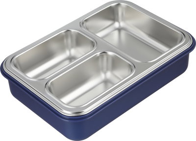 لانش بوكس بلاستيك السيف غاليري، 24x17x7 سم، خامة داخلية استيل، غطاء شفاف، ثلاث خانات - متعدد الألوان product image 4