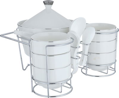 Al saif Gallery Porcelain Soup Set, 15 Pieces - White product image 4