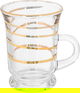 Al Saif Gallery Glass Cup Set, 6 Pieces, 200 Ml - Clear Gold product image 2