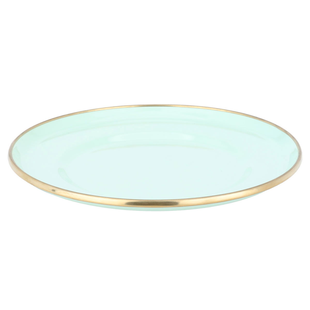 Al Saif Gallery Steel Serving Plate, 20 cm, Round - Light Green product image