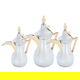 Sulaiman Steel Dallah Set by Al Saif Gallery, 0.76/0.82/1.14 litre, gold-chrome handle product image 2