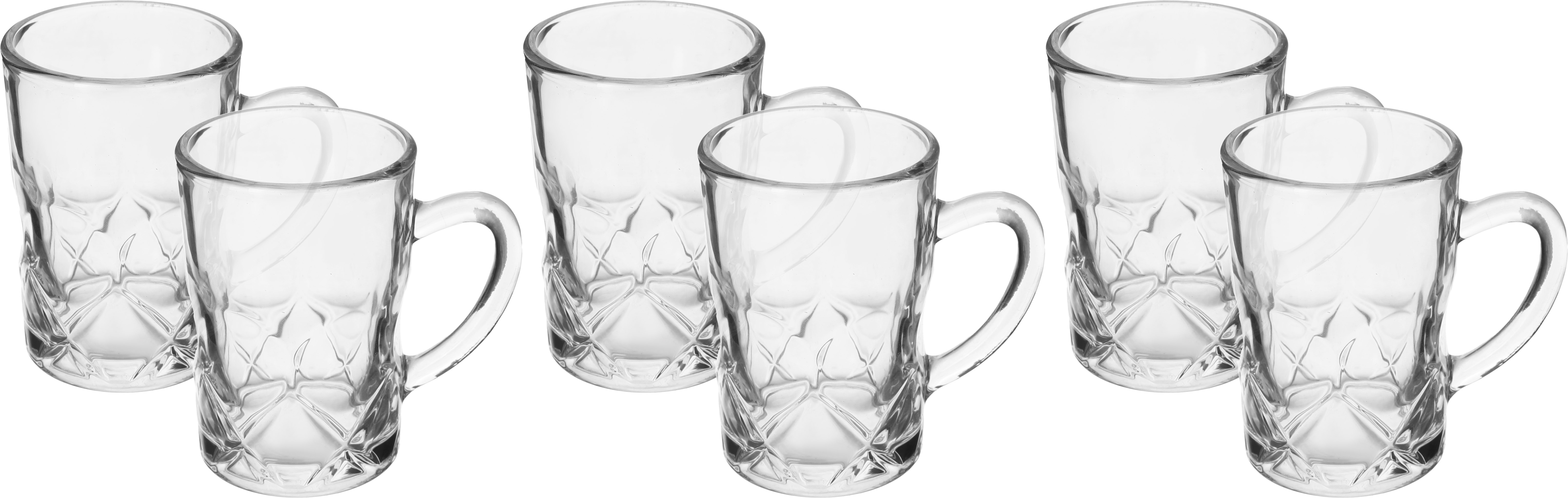 Max Al Saif Gallery Glass Teapots, 6 Pieces, Handle - Clear product image