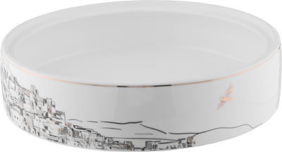 Alsaif Gallery Porcelain Serving Dish, 25 x 25 x 7 cm - White Gold product image 2