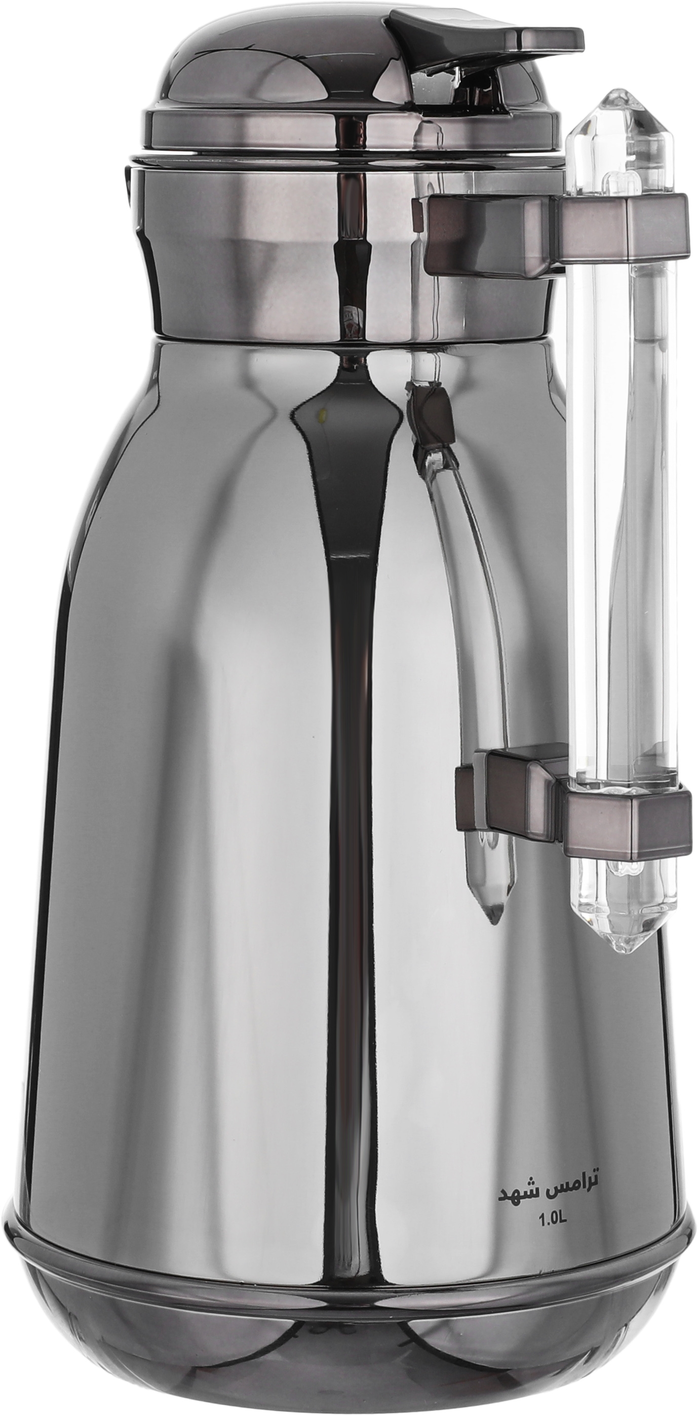 Al Saif Gallery Shahad thermos set, 1 liter, thermal glass inner shell, plastic outer shell, 2 pieces - dark silver product image 6