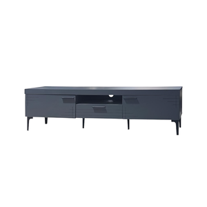 وحدة تلفاز مودرن خشب MDF، 46×160×40 سم - رمادي غامق product image 2