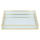 طوفرية زجاج بحافة ذهبي السيف غاليري، 4×28×20 سم، مستطيل - شفاف product image 1