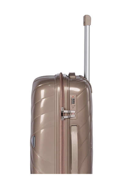 طقم شنط سفر بولي بروبيلين ليمرا، 3 مقاسات، 4 عجلات، LMA-1926 - ذهبي product image 5