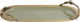 Al Saif Gallery Oval Steel Serving Tray, 40 x 16 x 1.5 cm, Branch Handle, Gold Edges - Light Green product image 1
