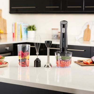 خلاط يدوي 3×1 راسل هوبز، خلاط، مفرمة وخفاق راسل هوبز، 500 واط، 0.7/0.5، سرعتين، 27141-56 - رمادي اسود product image 10