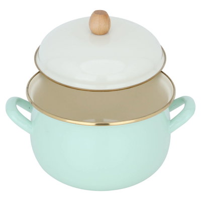 Al Saif Gallery Steel Pot, 20 cm - Light Green product image 3
