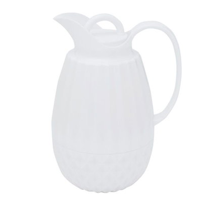 Al Saif Gallery Timeless Diamond thermos, 1 liter, thermal glass inner container, plastic outer shell - white product image 2