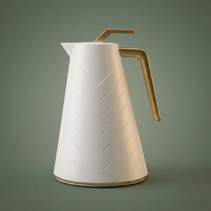 Glory Thermos, 500 ml, glass inner container, plastic outer shell - golden white product image