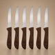 Al Saif Gallery steel serrated knife set, with handle, 6 pieces - brown product image 1