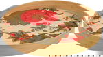 طوفرية خشب بنقش ورد السيف غاليري، 40×40×5 سم، دائري - بيج product image 1