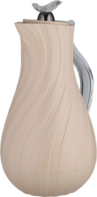 ترمس ليال جلوري، 1 لتر، خامة داخلية زجاج، يد شفاف، غطاء ضغاط - بيج product image 4