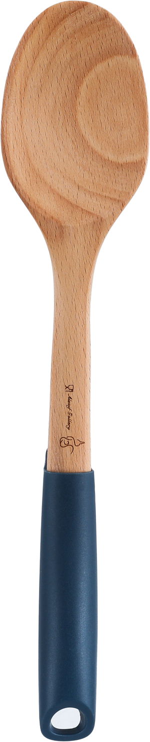 ملعقة تقليب طعام بلاستيك السيف غاليري، 32×6.5 سم، يد خشب - ازرق غامق خشبي product image