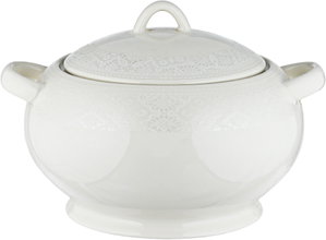 طقم سفرة بورسلان السيف غاليري، 44 قطعة، حواف مزخرفة - ابيض product image 2
