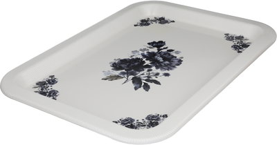 طوفرية تقديم ميلامين سيف بلص، 50x36x3 سم - ابيض اسود product image 2