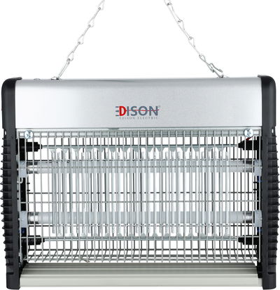 صاعق حشرات كهربائي إديسون، 12 واط، اشعة فوق بنفسجية، JB20F-2X10L2 - فضي اسود product image 1