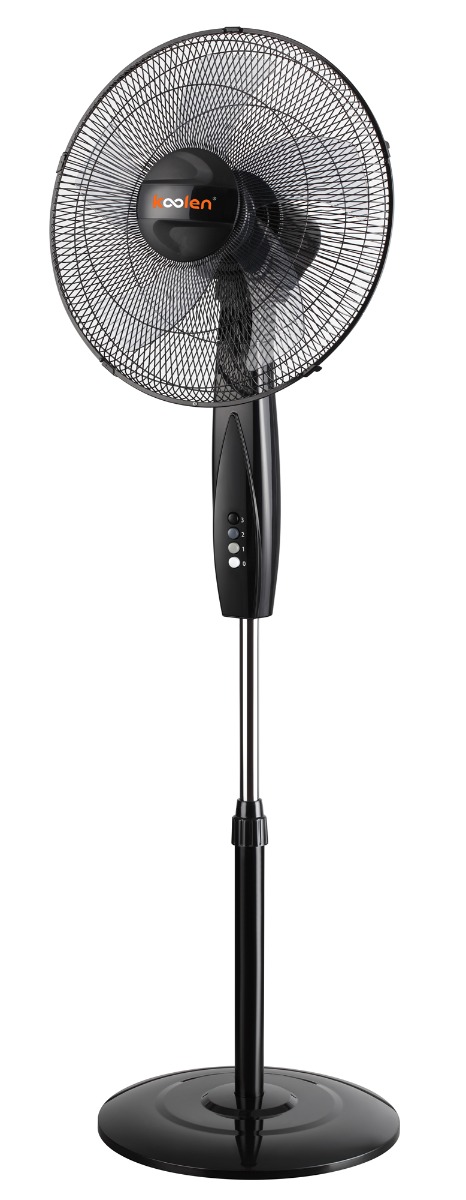 Koolen 807100023 Pedestal Fan, 3 Speeds, 5 Blades, 16 Inch, Circular Base - Black product image