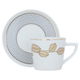 Al Saif Gallery porcelain coffee cup set, 12 pieces, leaf pattern - white product image 2