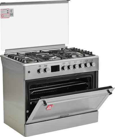 فرن غاز قائم إديسون، 60 ×90 سم، 5 شعلات، 8 مفاتيح تحكم، EDGS-FRR-227 - فضي product image 2
