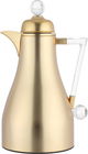 Al Saif Gallery Lina Thermos Set, 1/1 Liter, Clear Handle, Heat-Resistant Glass Inner Container, Stainless Steel Outer Body, Pressure - Gold product image 6