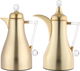 Al Saif Gallery Lina Thermos Set, 1/1 Liter, Clear Handle, Heat-Resistant Glass Inner Container, Stainless Steel Outer Body, Pressure - Gold product image 2