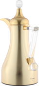 Al Saif Gallery Lina Thermos Set, 1/1 Liter, Clear Handle, Heat-Resistant Glass Inner Container, Stainless Steel Outer Body, Pressure - Gold product image 3