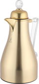 Al Saif Gallery Lina Thermos Set, 1/1 Liter, Clear Handle, Heat-Resistant Glass Inner Container, Stainless Steel Outer Body, Pressure - Gold product image 5