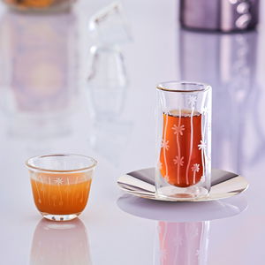 طقم تقديم شاي وقهوة زجاج واستيل السيف غاليري، 18 قطعة - شفاف فضي product image