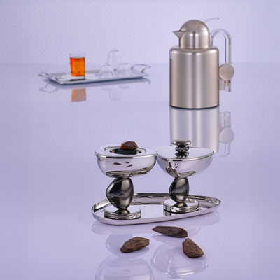 طقم مبخرة ستانلس استيل السيف غاليري، 3 قطع - فضي product image 1