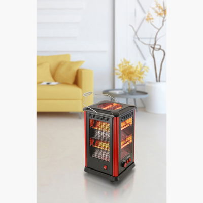 دفاية كهربائية جانو، 2000 واط، 10 عناصر تسخين، 4 عناصر تحكم بالحرارة، 5 جوانب للتدفئة، فصل تلقائي، JN07002 - أسود احمر product image 2