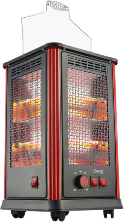 دفاية كهربائية جانو، 2000 واط، 10 عناصر تسخين، 4 عناصر تحكم بالحرارة، 5 جوانب للتدفئة، فصل تلقائي، JN07002 - أسود احمر product image 4