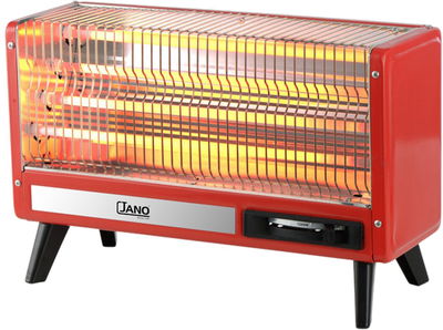 دفاية كهربائية جانو، 1200واط /2400واط، 4 عناصر تسخين، مستطيل، JN07004 - أحمر product image 1