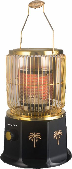 دفاية كهربائية جي في سي برو ، 2000 واط، أسطواني ، GVHT-GVCHT-2002 - أسود ذهبي product image 1